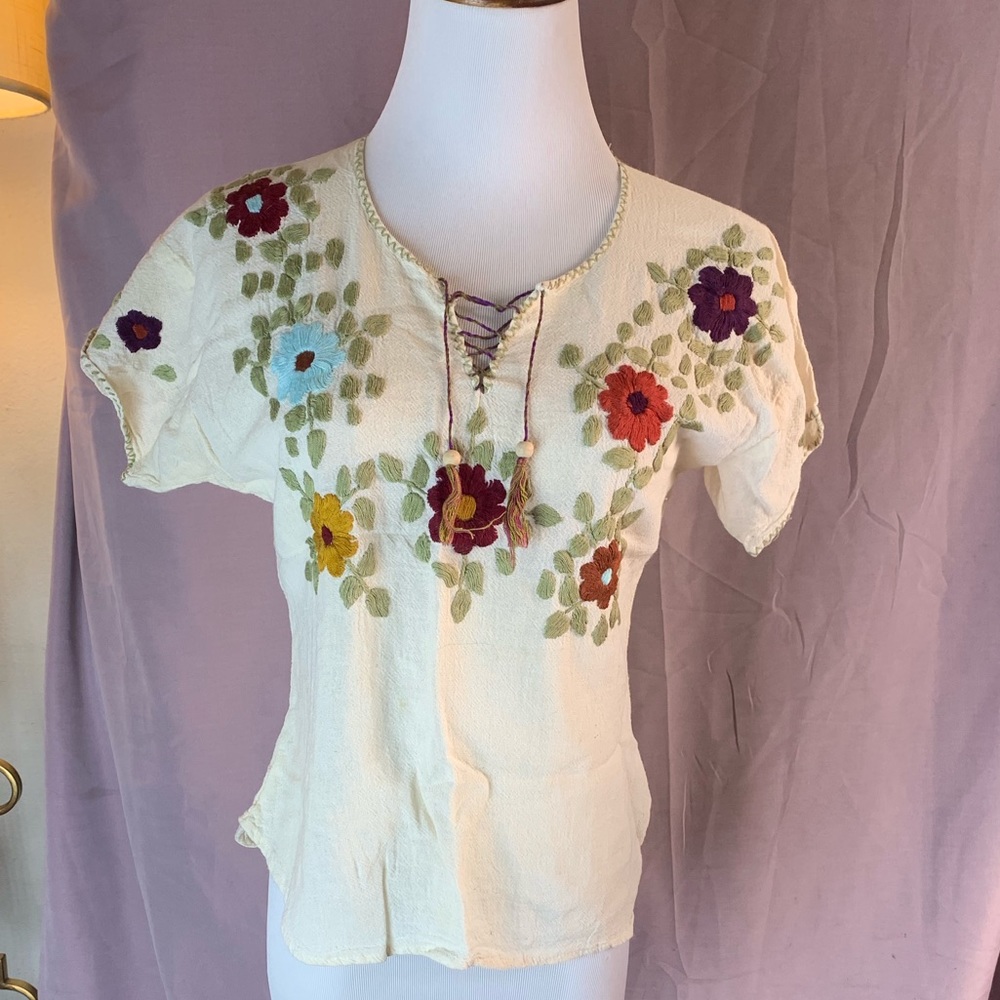Hand Embroidered Mexican shirt